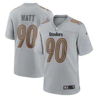 mens nike tj watt gray pittsburgh steelers atmosphere fashi